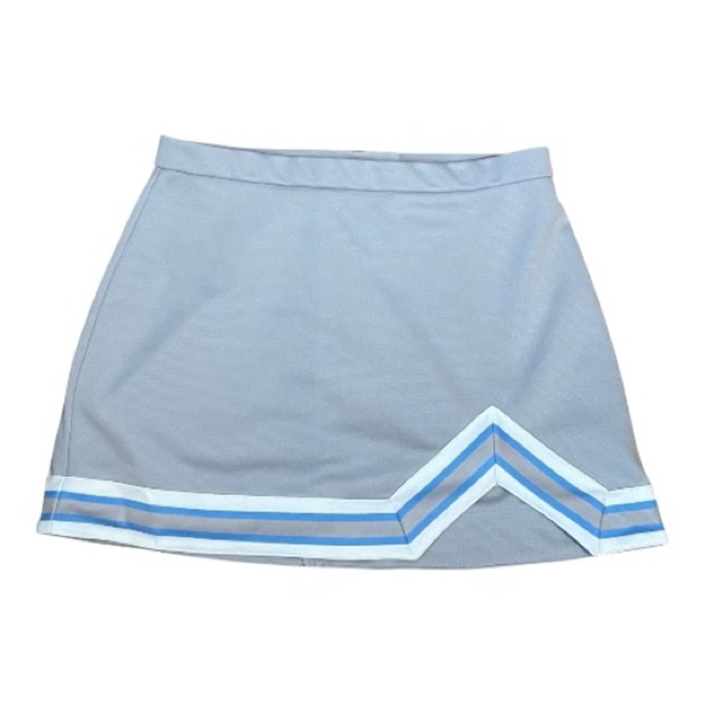 Champion Double Knit V-Notch Cheer Skirt Women’s Small Gray Blue | Uniform